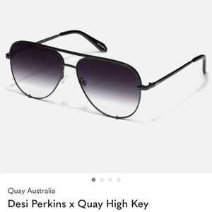Quay Australia Black Aviator Sunglasses